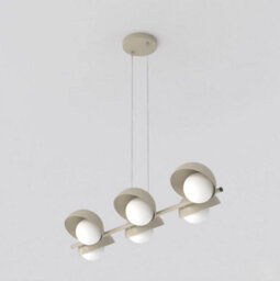 Emibig Lighting Emibig Boom Pendant Lamp 6 X G9 Mocha With White Shade - thumbnail 2