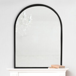 Dibor Classic Large Arched Mirror Iron Decorative Indoor Bathroom Mirror Framed Wall Mounted Mirror H80Cm X W60Cm