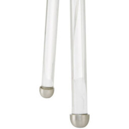 Orsina Contemporary Nickel Finish Table Lamp, Tripod Design With Crystal Wrapped Legs, Minimalist Table Lamp - thumbnail 5