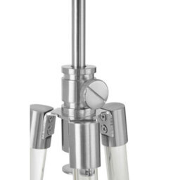 Orsina Contemporary Nickel Finish Table Lamp, Tripod Design With Crystal Wrapped Legs, Minimalist Table Lamp - thumbnail 6