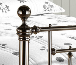Save On Goods UK 4Ft6 Double Antique Victorian Style,polished Black Nickel Finish Traditional Metal Bed Frame Bedstead - thumbnail 3
