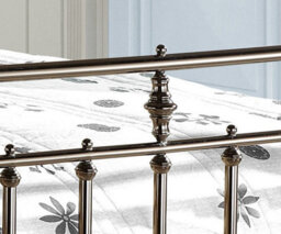 Save On Goods UK 4Ft6 Double Antique Victorian Style,polished Black Nickel Finish Traditional Metal Bed Frame Bedstead - thumbnail 2