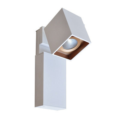 Luminosa Lighting Luminosa Aravena White Gold 4000K Reading Wall Light White, Gold 4000K Neutral White