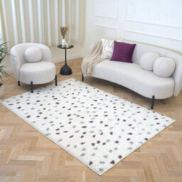 The Rugs Moodi Shaggy Grey/purple Plumetis Rug Runner Dots Thick High Pile For Living Rooms, Bedrooms, Hallways, Kitchens - thumbnail 8