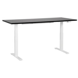 Beliani Electric Adjustable Standing Desk Destines 180 Cm 80 Cm Black/ White