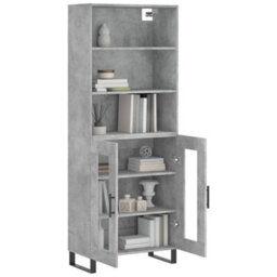 Berkfield Highboard Concrete Grey 69.5X34X180 Cm Engineered Wood - thumbnail 3