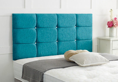 "Slumbre Roma Chenille 3Ft Single 24"" Headboard -  Teal"