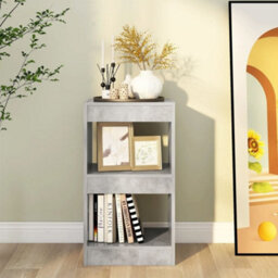 Berkfield Book Cabinet/room Divider Concrete Grey 40X30X72 Cm - thumbnail 5