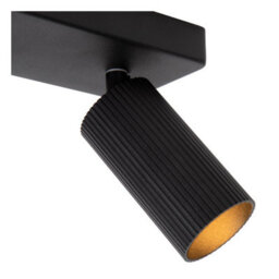 Lucide Clubs Modern Twin Ceiling Spotlight - 2Xgu10 - Black - thumbnail 5
