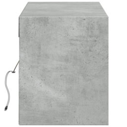 Berkfield Durable Tv Wall Cabinet With Led Lights Concrete Grey 140X31X38 Cm - thumbnail 7