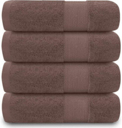 Gc Gaveno Cavailia 4Pk Miami Hand Towel 50X85 Camel Quick Drying & Super Absorbent 700 Gsm Hand Towel Set - thumbnail 1
