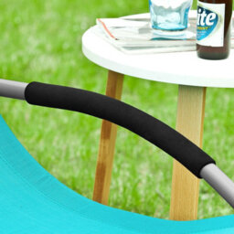 Sobuy Ogs28-Hb, Outdoor Garden Rocking Sun Lounger Recliner Relaxing Chair With Headrest And Side Bag, ,blue,brown,w147Xd63Xh85 - thumbnail 7