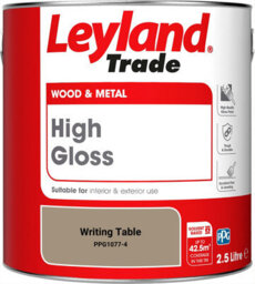 Leyland Trade Wood & Metal High Gloss Paint Writing Table (Ppg1077-4) 2.5L - thumbnail 2