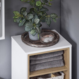 Sobuy Bzr146-W, Laundry Cabinet Laundry Chest Bathroom Storage Cabinet With Laundry Basket,white,w35Xd30Xh105 - thumbnail 7