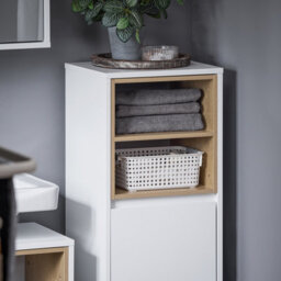 Sobuy Bzr146-W, Laundry Cabinet Laundry Chest Bathroom Storage Cabinet With Laundry Basket,white,w35Xd30Xh105 - thumbnail 6