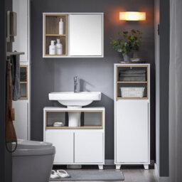 Sobuy Bzr146-W, Laundry Cabinet Laundry Chest Bathroom Storage Cabinet With Laundry Basket,white,w35Xd30Xh105 - thumbnail 2