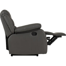 Seconique Roma 3 Seater Recliner Sofa - Grey Pu - thumbnail 4