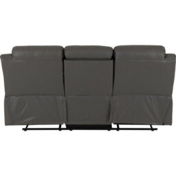 Seconique Roma 3 Seater Recliner Sofa - Grey Pu - thumbnail 5