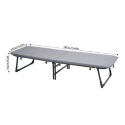 Single Foldable Folding Bed & Mattress Guest Bed Portable Sleeper Bed On Wheels - thumbnail 2