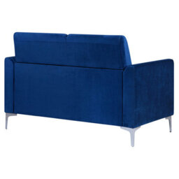 Beliani Sofa 2 Seater Fenes Velvet Navy Blue - thumbnail 5