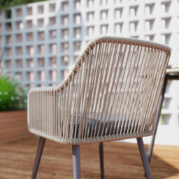4 Seater Garden Dining Set, Rattan Garden Furniture With Cushions - thumbnail 3
