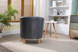 Westwood Luxury Faux Leather Tub Chair Armchair Office Reception Sofa Living Room Grey - thumbnail 5