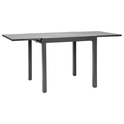 Vevor Expandable Outdoor Patio Dining Table, 80-160Cm Rectangular Backyard Bistro Tables For 4-6, Aluminum Frame - image 1