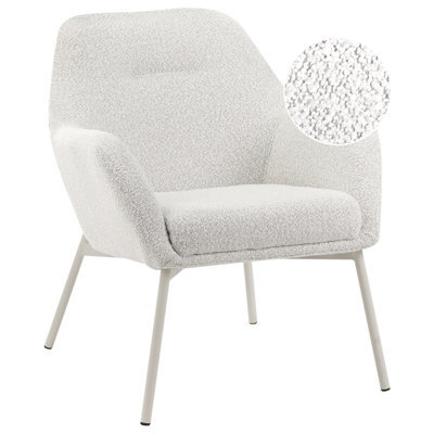Beliani Armchair Jabro Fabric Off-White - image 1