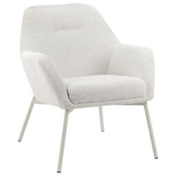 Beliani Armchair Jabro Fabric Off-White - thumbnail 4