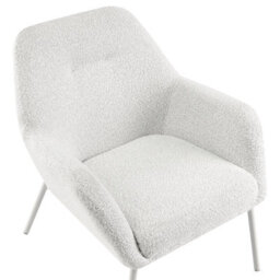 Beliani Armchair Jabro Fabric Off-White - thumbnail 7