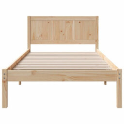 Berkfield Modern Pine Wood Bed Frame Natural Wood Solid Pine Wood 90 X 190 Cm - thumbnail 5