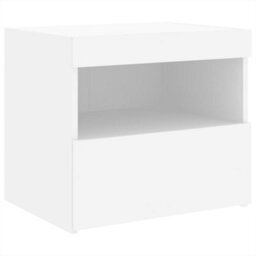 Berkfield Bedside Cabinets With Led Lights 2 Pcs White 50X40X45 Cm - thumbnail 7