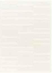 Livabliss Rodos-Modern Beige White Soft Plush Pile Living Bedroom Rug 200 X 275 Cm Easy Care, Non Shedding - thumbnail 1