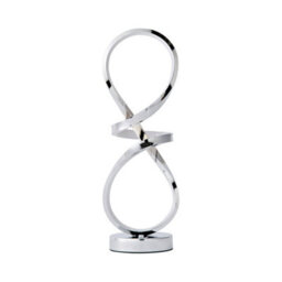 Valuelights Infinity Chrome Swirl Integrated Led Table Lamp - thumbnail 2