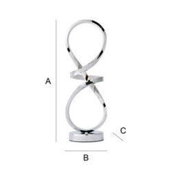 Valuelights Infinity Chrome Swirl Integrated Led Table Lamp - thumbnail 8