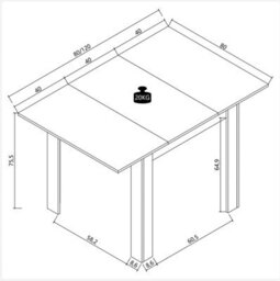 Vcm Dining Table Pesoli Extendable 80-120 Cm - thumbnail 6