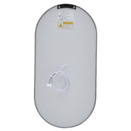 Living And Home Modern Oval Anti Fog Led Wall Mirror Metal Framed 800X400mm - thumbnail 4