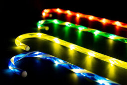 Shatchi 72Cm Tall Christmas Candy Cane Stack Lights Multicolour Set Of 4 Mains Powered - thumbnail 2