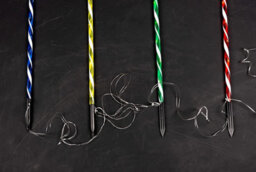 Shatchi 72Cm Tall Christmas Candy Cane Stack Lights Multicolour Set Of 4 Mains Powered - thumbnail 6