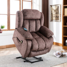 Btm Power Massage Lift Recliner Heat Vibration Elderly Heavy Duty Recliner Antiskid Fabric Overstuffed - thumbnail 5