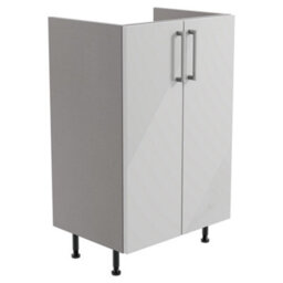 Ennis Gloss Light Grey Modern Freestanding Bathroom & Wet Room Base Unit (W)495mm (H)820mm - thumbnail 1