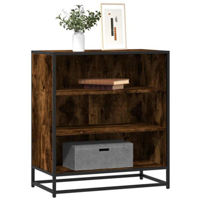 Walplus Sideboard Smoked Oak 68X35X76 Cm Engineered Wood And Metal - image 1