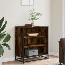 Walplus Sideboard Smoked Oak 68X35X76 Cm Engineered Wood And Metal - thumbnail 3