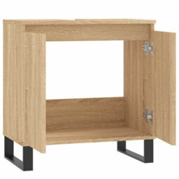 Walplus Bathroom Cabinet Sonoma Oak 58X33X60 Cm Engineered Wood - thumbnail 5