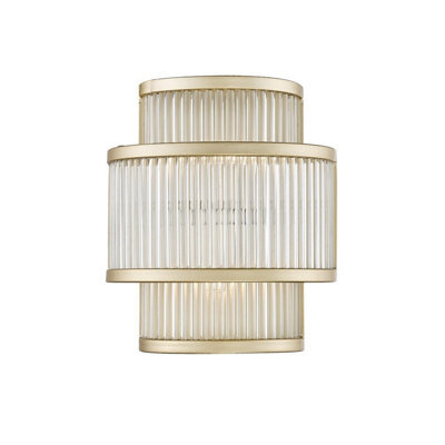 Luminosa Lighting Luminosa Sergio Wall Lamp, Matt Gold, 2X G9