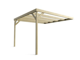 Arbor Garden Solutions Wall-Mounted Wooden Box Pergola, Complete Diy Kit, 1.8M X 4.2M (Natural Finish) - thumbnail 5