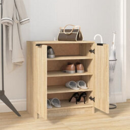 Vidaxl Shoe Cabinet Sonoma Oak 59X35X70 Cm Engineered Wood - thumbnail 6