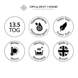 Opulent Home 13.5 Tog Winter Duvet & Pillow Set Striped Microfibre Extra Warm & Cosy - thumbnail 9