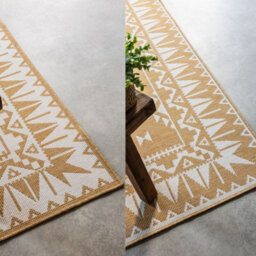 The Rugs Dynamic Reversible Indoor & Outdoor Rug Polypropylene Oriental Rug In Yellow - thumbnail 5