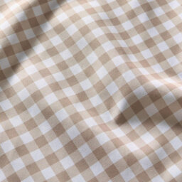 Ohs Gingham Frill Voile Net Curtain Pair Window Panels Slot Top Set - Natural - thumbnail 6
